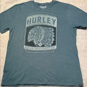 Hurley Teal Graphic Short Sleeve Tee